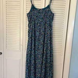 Floral Blue Maxi Dress